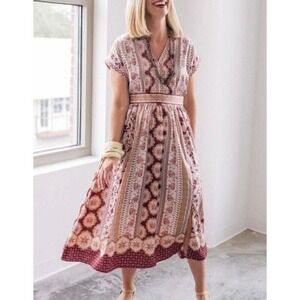 Gal Meets Glam Liza Boho Charmeuse Dress Womens Size 20/22 NWT $198 Summer